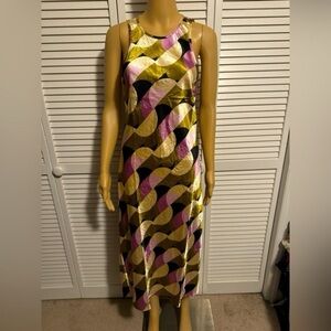 House of Harlow 1960 Geometric Sleeveless Maxi Slip Dress Size M